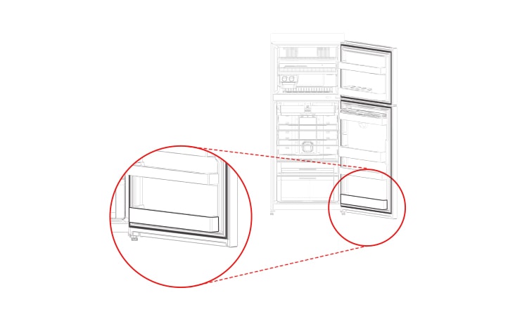 هذه هي السلة الموجودة في الجزء السفلي من مساحة التخزين بالثلاجة