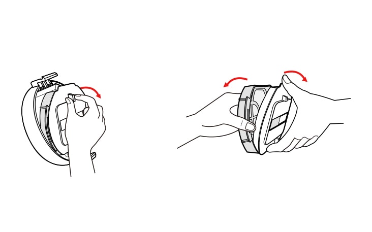 افتح الفلتر لإزالة أي أوساخ