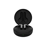 LG سماعات الأذن TONE Free FN7 اللاسلكية ذات الصوت الحقيقي التي تعمل بتقنية البلوتوث من إل جي مع علبة شحن UVNano اللاسلكية الخالية من البكتيريا بنسبة %99.9، سماعات رأس لاسلكية بمكبرات صوت ثلاثية للعمل/ للمكتب المنزلي، تصنيف IPX4 فيما يتعلق بالمقاومة للماء، سوداء اللون، مع تقنية عزل الضجيج, HBS-FN7