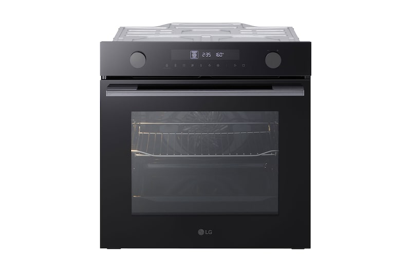 صورة أمامية لـ فرن كهربائي بسعة 72 لتر | القلي الهوائي | التجميد | الشواية | وضع البيتزا | التخمير | التحميص | لون الفولاذ المقاوم للصدأ الأسود WS5D7210G