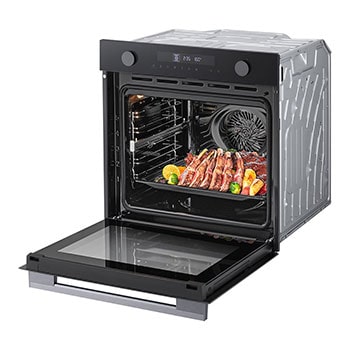 Left side open view with food stored