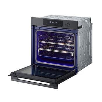 InstaView_There is a pictogram on the door that expresses the knock, and the inside of the oven is lit up