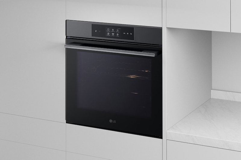 front view of oven fitted inside wall