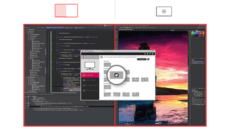 ميزة OnScreen Control توفر واجهة مستخدم أكثر سهولة. 