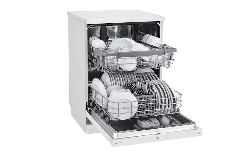 right side top perspective view with door open with load