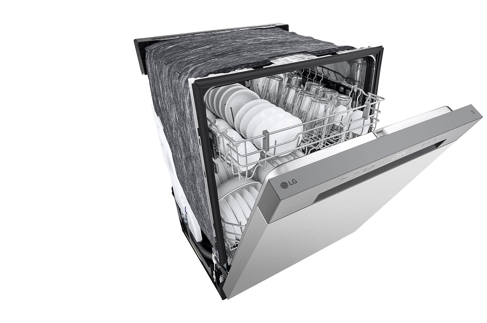 Right side top perspective with door half way open