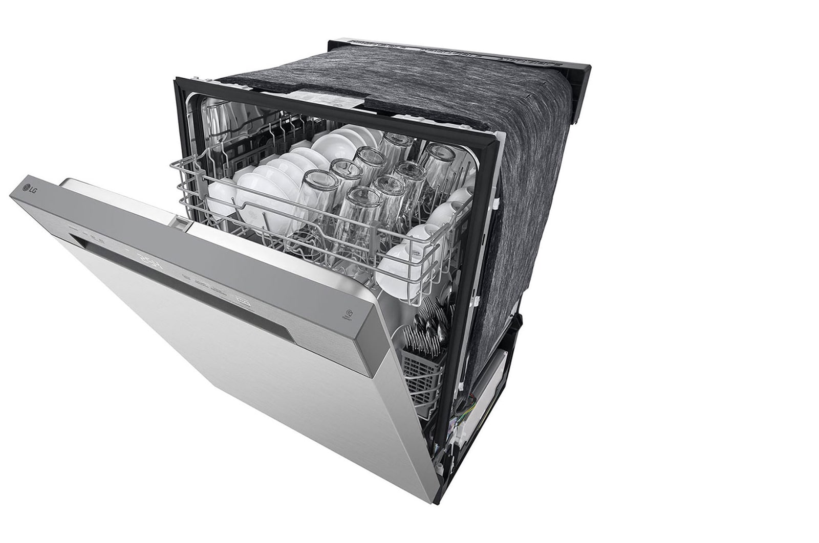 left side top perspective with door half way open