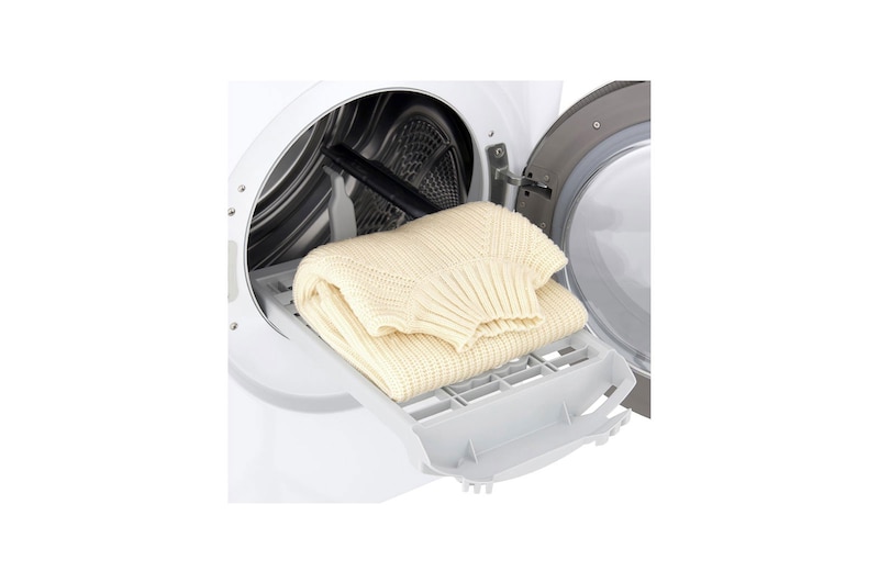 LG  مجفف ذو عاكس مزدوج سعة 9 كجم، مع مستشعر تجفيف، بلون فضي، يدعم تطبيق ThinQ, RC90V9AV2W