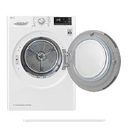 LG  مجفف ذو عاكس مزدوج سعة 9 كجم، مع مستشعر تجفيف، بلون فضي، يدعم تطبيق ThinQ, RC90V9AV2W
