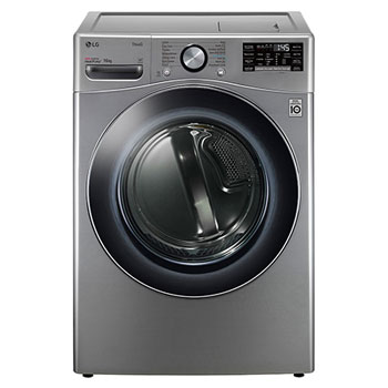 مجفف ذو عاكس مزدوج سعة 16 كجم، مع مستشعر تجفيف, العناية بالحساسية ، بلون فضي، يدعم تطبيق ThinQ