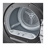 LG مجفف بالمضخة الحرارية لعناية دائمة وتوفير بالطاقة، حجم 8 كيلوجرام، سعة 8 كيلوجرام، لون الفضي الداكن، ومزود بمستشعر تجفيف., RH80T2SP7RM