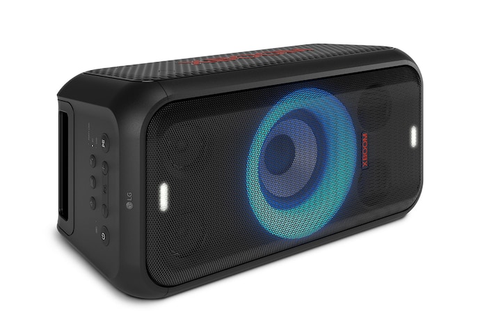 Left side view of the product. It shows XBOOM logo.