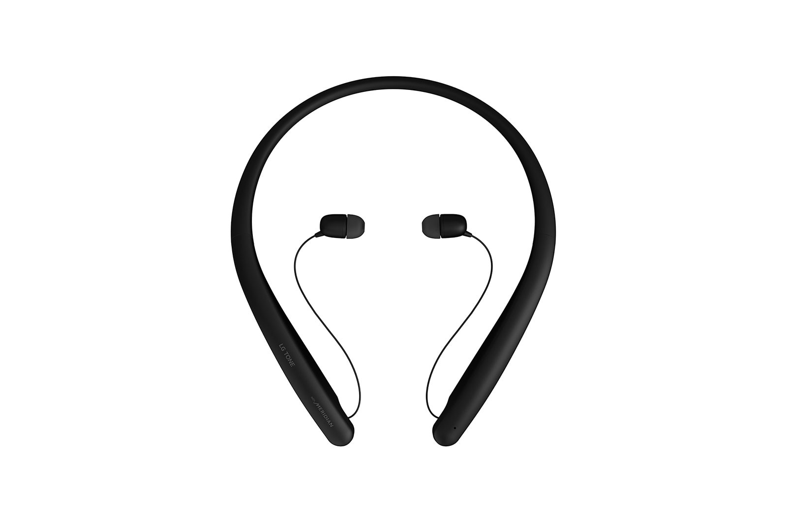 LG سماعة الاذن الرفيعة مع خاصية الصوت مريديان, سرعة في الشحن, مايكروفون مزدوج (لون أسود), HBS-SL5