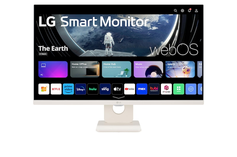 صورة أمامية لـ شاشة IPS Smart Monitor بدقة Full HD ومقاس 27 بوصة مع webOS 27U511SA-W