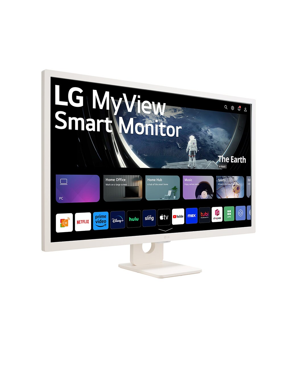 LG 32SR50-F-W モニター 本体 中古美品 شاشة مع webOS سمارت IPS بدقة Full HD مقاس 31.5 بوصة - 32SR50F-W