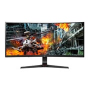 صورة أمامية لـ شاشة 34بوصة بتقنية ™UltraWide بنسبة 21:9 وشاشة الألعاب المزودة بتقنية G-Sync® Compatible،وAdaptive- UW-FHD 34GL750-B