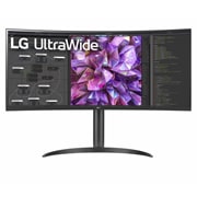 LG شاشة UltraWide™‎ منحنية بنسبة عرض إلى ارتفاع 21‏:9 ودقة QHD ‏(3440 × 1440) مقاس 34 بوصة, 34WQ75C-B