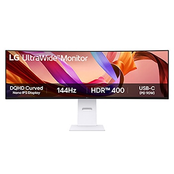 صورة أمامية لـ شاشة UltraWide Dual QHD(5120x1440) Curved Nano IPS المنحنية مقاس 49 بوصة وبسرعة 144Hz 49U950A-W