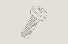 برغي للمنتصف. أيقونة دعامة مفصل جانبية (متري)