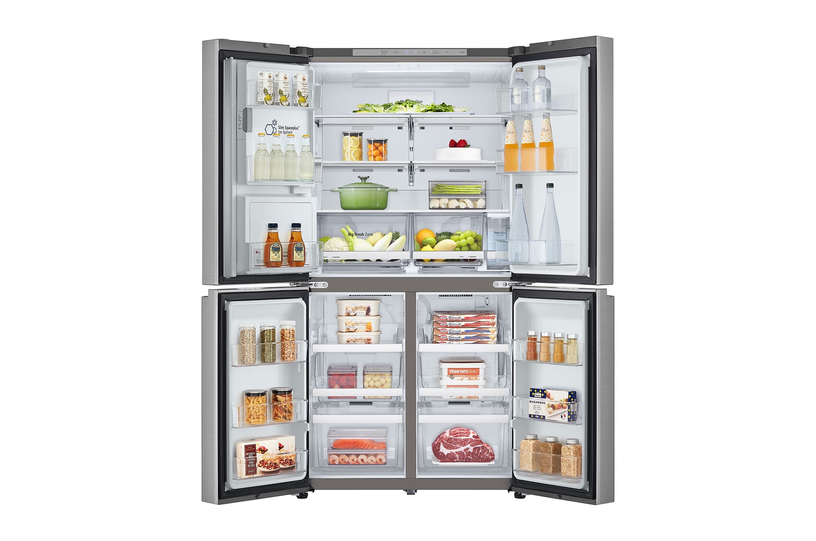 front open view with food stored