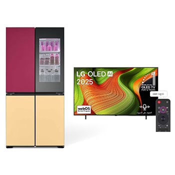صورة أمامية لـ ثلاجة باب فرنسي | 18.6 قدم | MoodUP® LM264VBULM.OLED65B