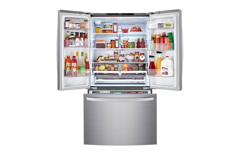 LG 22.6 قدمًا مكعبًا ، ثلاجة متعددة الأبواب ، لون فضي بلاتيني ، تبريد الباب  ، ضاغط خطي عاكس, LM293BBSLN