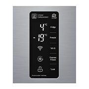 LG 22.1 قدمًا مكعبًا ، ثلاجة جنبًا إلى جنب ، لون فضي بلاتيني ، تشخيص ذكي ، ضاغط خطي عاكس, LS242BBSLN