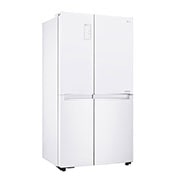 LG 22.1 قدمًا مكعبًا ، ثلاجة جنبًا إلى جنب ، لون أبيض ، تشخيص ذكي ، ضاغط خطي عاكس, LS242BBWLN
