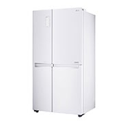 LG 22.1 قدمًا مكعبًا ، ثلاجة جنبًا إلى جنب ، لون أبيض ، تشخيص ذكي ، ضاغط خطي عاكس, LS242BBWLN