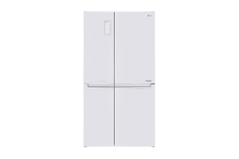 LG 22.1 قدمًا مكعبًا ، ثلاجة جنبًا إلى جنب ، لون أبيض ، تشخيص ذكي ، ضاغط خطي عاكس, LS242BBWLN