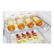 LG 21.2 قدمًا ، ثلاجة جنبًا إلى جنب ، لون فضي بلاتيني ، مقبض جيب ، ضاغط خطي عاكس, LS242BDSLN