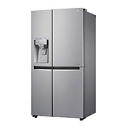 LG 21.2 قدمًا ، ثلاجة جنبًا إلى جنب ، لون فضي بلاتيني ، مقبض جيب ، ضاغط خطي عاكس, LS242BDSLN