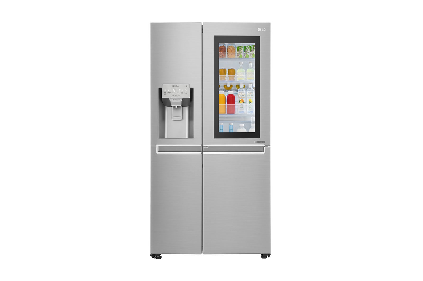 LG 21.2 قدمًا ، ثلاجة جنبًا إلى جنب ، لون فولاذي نوبل ، +InstaView ، Hygiene Fresh، ضاغط خطي عاكس, LS242VBVLN