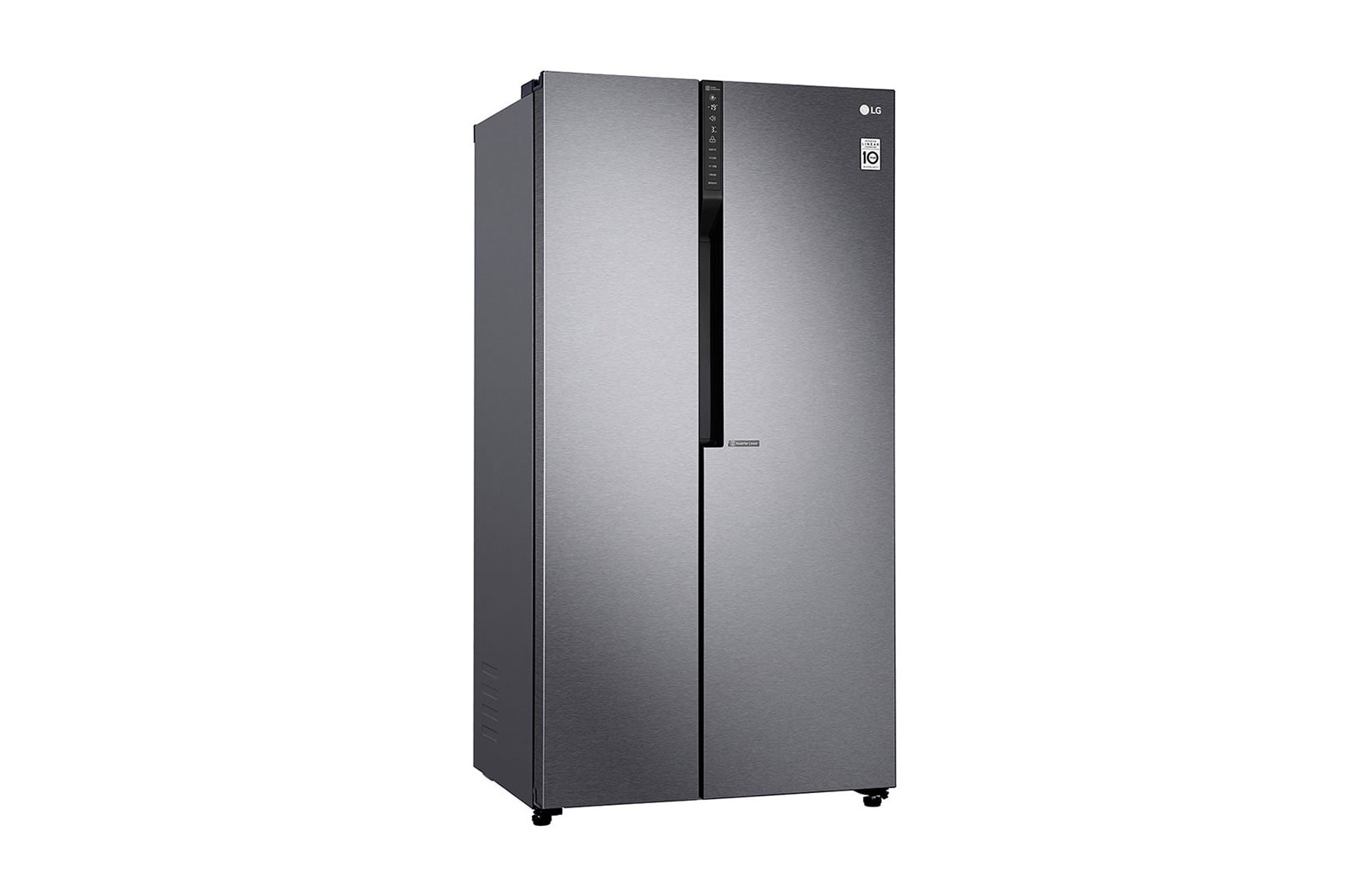 LG 21.6 قدمًا ، ثلاجة جنبًا إلى جنب ، لون جرافيت داكن ، مقبض جيب ، ضاغط خطي عاكس, LS24GBBDLN