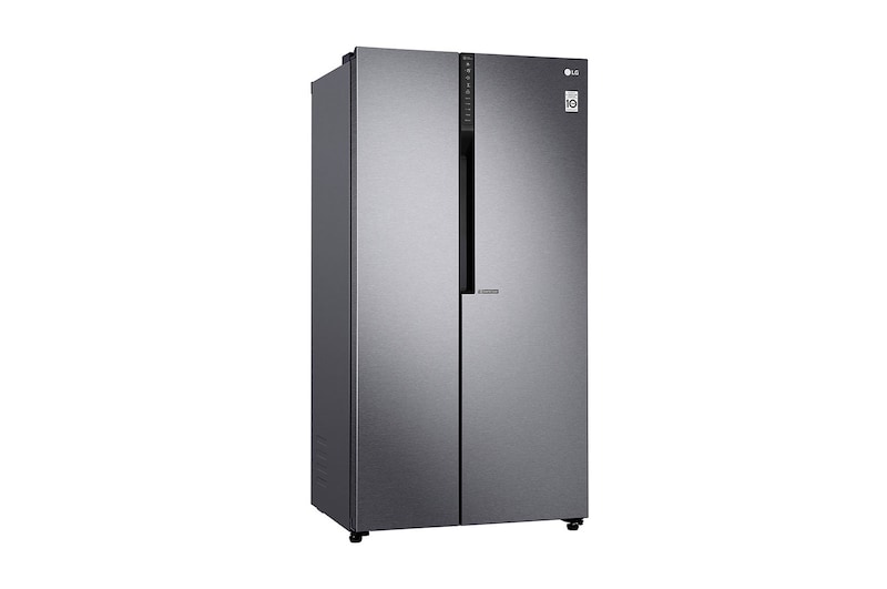 LG 21.6 قدمًا ، ثلاجة جنبًا إلى جنب ، لون جرافيت داكن ، مقبض جيب ، ضاغط خطي عاكس, LS24GBBDLN