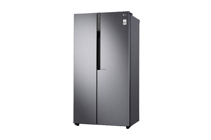 LG 21.6 قدمًا ، ثلاجة جنبًا إلى جنب ، لون جرافيت داكن ، مقبض جيب ، ضاغط خطي عاكس, LS24GBBDLN
