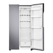 LG 21.6 قدمًا ، ثلاجة جنبًا إلى جنب ، لون جرافيت داكن ، مقبض جيب ، ضاغط خطي عاكس, LS24GBBDLN