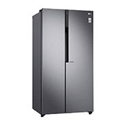 LG 21.6 قدمًا ، ثلاجة جنبًا إلى جنب ، لون جرافيت داكن ، مقبض جيب ، ضاغط خطي عاكس, LS24GBBDLN