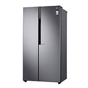 LG 21.6 قدمًا ، ثلاجة جنبًا إلى جنب ، لون جرافيت داكن ، مقبض جيب ، ضاغط خطي عاكس, LS24GBBDLN
