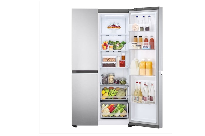 Front one door open view with food