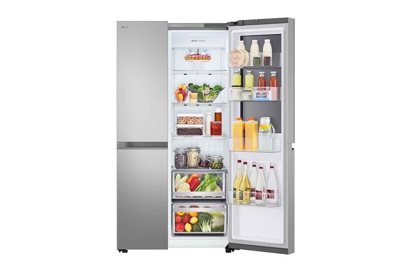 Front view with food  left door open