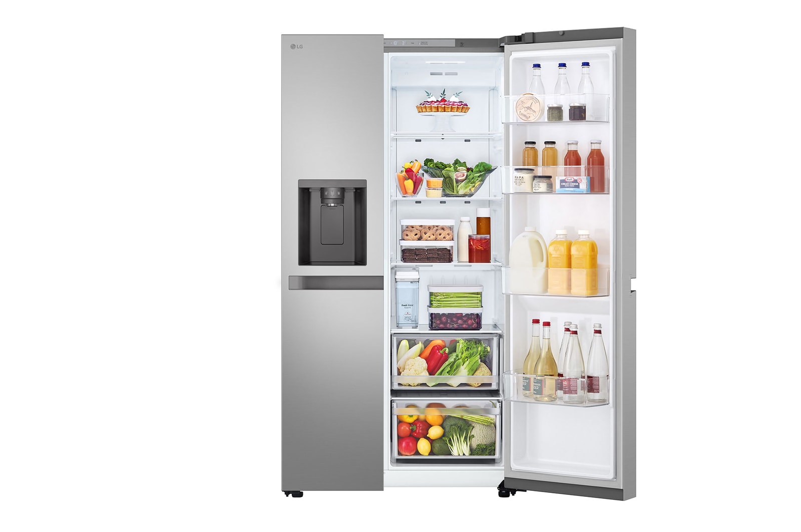Front View Single Door open with food