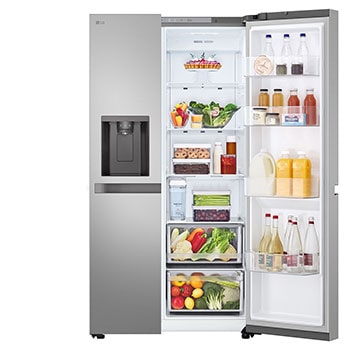 Front View Single Door open with food