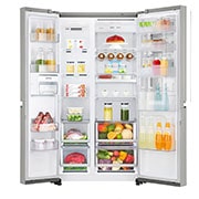 LG 28.1 قدمًا مكعبًا ثلاجة LG Instaview باب في الباب ، لون فولاذي نوبل ، Instaview / باب داخل الباب ، سهولة الوصول إلى مفضلتك ، فقدان أقل للهواء البارد ، +Hygiene Fresh ، تدفق هواء متعدد ، ضاغط خطي عاكس., LS312VBVLN