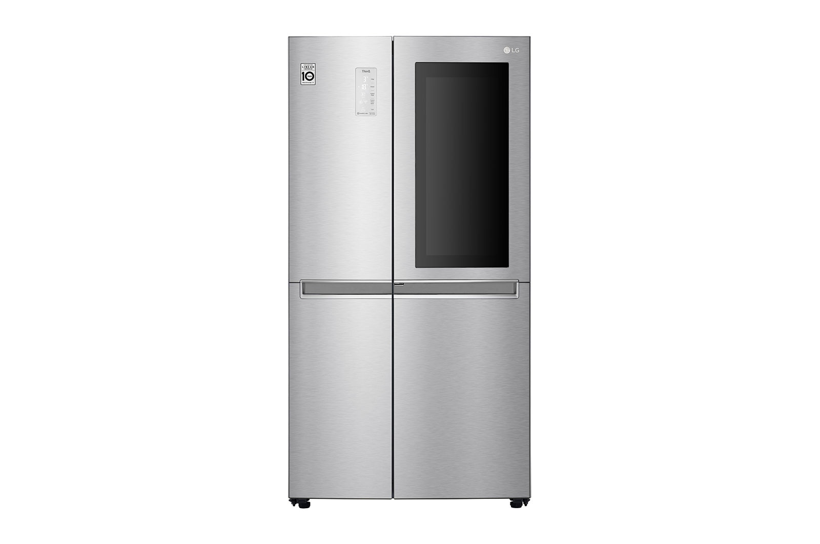 LG 28.1 قدمًا مكعبًا ثلاجة LG Instaview باب في الباب ، لون فولاذي نوبل ، Instaview / باب داخل الباب ، سهولة الوصول إلى مفضلتك ، فقدان أقل للهواء البارد ، +Hygiene Fresh ، تدفق هواء متعدد ، ضاغط خطي عاكس., LS312VBVLN
