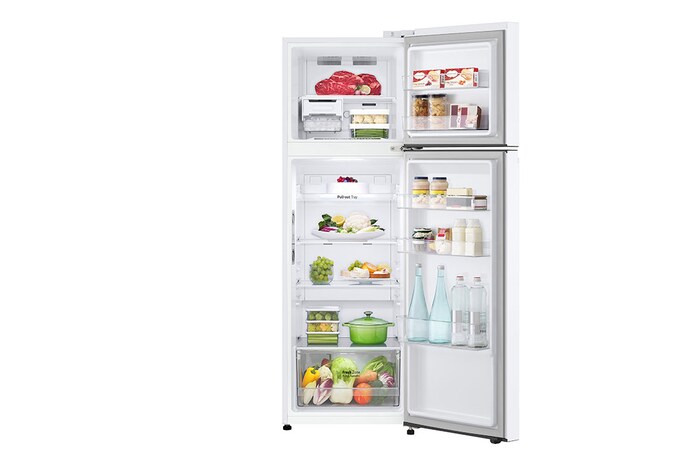 front door open view with food