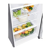 LG 13.9 قدمًا مكعبًا ، ثلاجة بفريزر علوي ، لون فضي بلاتيني ، تدفق هواء متعدد ، ضاغط عاكس ذكي , LT15CBBSLN