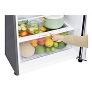 LG 13.9 قدمًا مكعبًا ، ثلاجة بفريزر علوي ، لون فضي بلاتيني ، تدفق هواء متعدد ، ضاغط عاكس ذكي , LT15CBBSLN