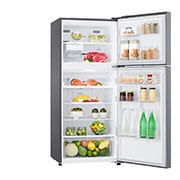 LG 13.9 قدمًا مكعبًا ، ثلاجة بفريزر علوي ، لون فضي بلاتيني ، تدفق هواء متعدد ، ضاغط عاكس ذكي , LT15CBBSLN