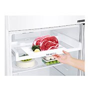 LG 13.9 قدمًا مكعبًا ، ثلاجة بفريزر علوي ، لون أبيض ، تدفق هواء متعدد ، ضاغط عاكس ذكي, LT15CBBWLN